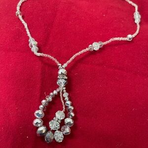 Elegant Silver Crystal Necklace